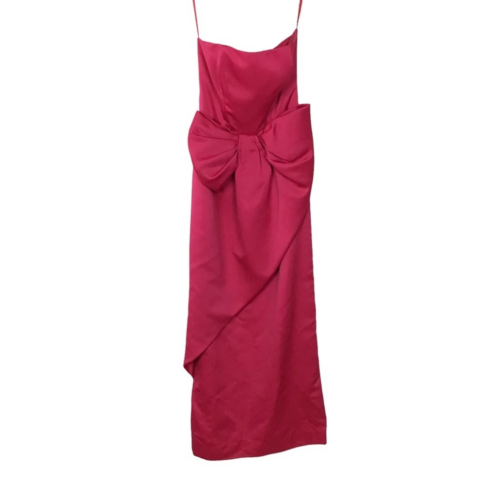 Vintage Victor Costa Barbie pink strapless gown with large bow - Picture 2 of 9